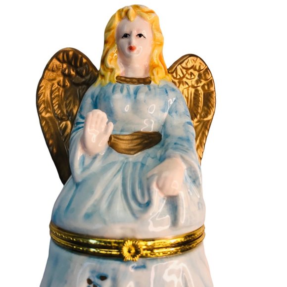 Angel Trinket box Home Decor Vintage Collectible Figurine 8" H - Picture 11 of 12